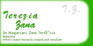 terezia zana business card